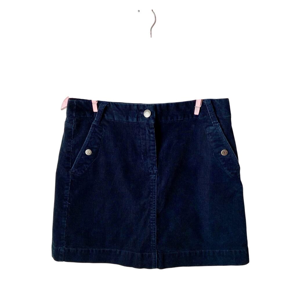 J. Crew Navy Blue Corduroy Mini Skirt
